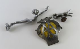 A small early 20th Century chrome plated car masco