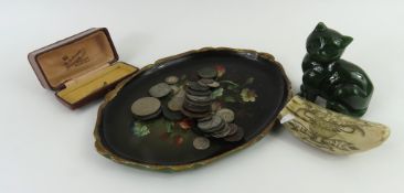 A collection of curios including a