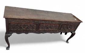An oak sideboard