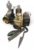 A collection of mining lamps