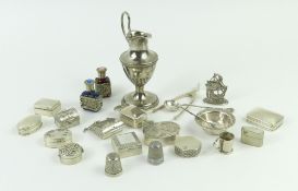 A collection of silver and silver-plated items