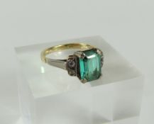 An early to mid-20th century green tourmaline and