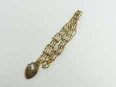 A 9ct gold gate bracelet, 3.2g gross