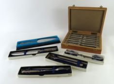 Six cases of silver cutlery and flatware, most con