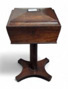 A 19th century oak sewing box