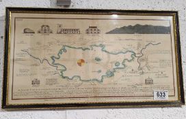 After Peter Crosthwaite - a hand engraved map of t