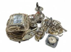 A collection of silver plate and metalware includi