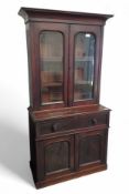 A late 19th or early 20th century stained mahogany