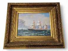 19th/20th century British School, Clipper on calm