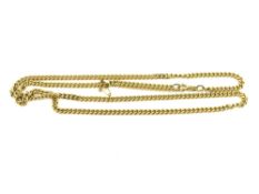 A 9ct gold filed curb link chain, 60cm long, 21.13