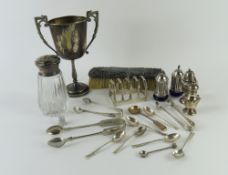 A collection of silver and silver-plated items, in