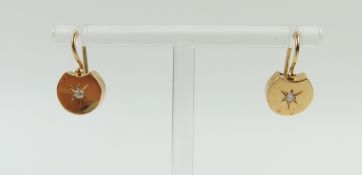 A pair of late 19th or early 20th century diamond