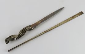 Two silver letter openers