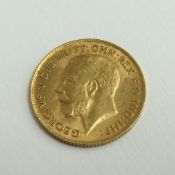 A George V 1914 half sovereign, 4g gross