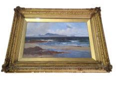 RICHARD WANE (1852 – 1904) – Rocky coastal scene w