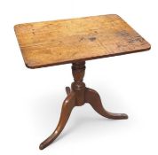 A small oak rectangular table, with turned baluste