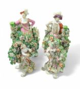 Four Bow porcelain figurines, comprising: two chil