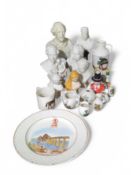 A collection of W. H. Goss porcelain items, includ