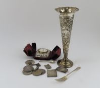A collection of silver items
