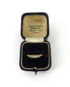A 18ct gold five stone graduated old cut diamond ring