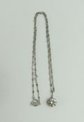 A round brilliant cut diamond solitaire pendant, i