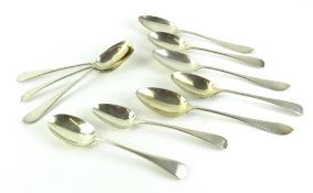 Ten silver spoons