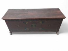 A Cypriot dowry chest, with carved and