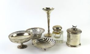 A collection of silver items