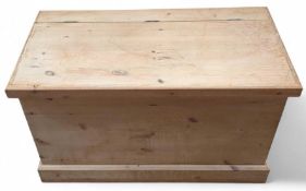 A contemporary pine chest