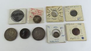 A collection of 19th century and earlier coins