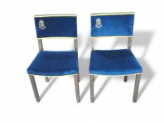 A pair of upholstered chairs