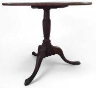 A circular oak table