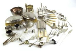 A collection of silverware