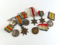 A selection of British military medals of the Great War