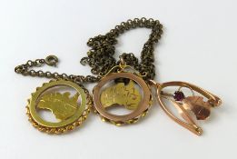 An Australia pendant marked to the back 'H Young'