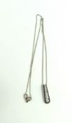 An 18ct white gold black and white diamond set pen
