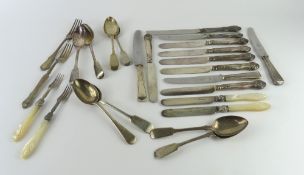 A collection of silver flatware and cutlery