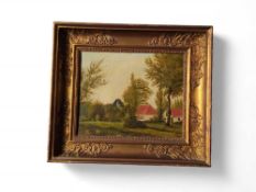 A Continental oil on canvas, possibly German, of a