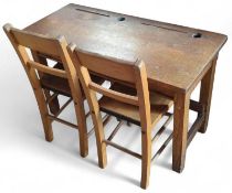 An oak children's desk
