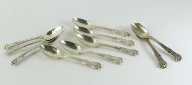 Ten Georgian silver teaspoons
