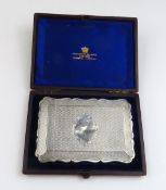 A Victorian silver card case
