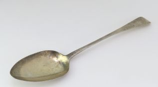 A Georgian silver serving spoon