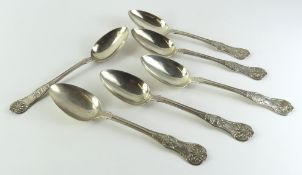 Six Scottish silver serving spoons