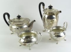 A silver tea set