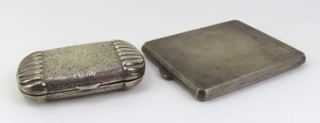Two silver cigarette cases, one roughly