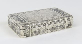 A snuff box, engraved
