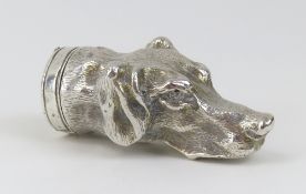 A silver stirrup cup
