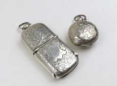 Two silver sovereign cases
