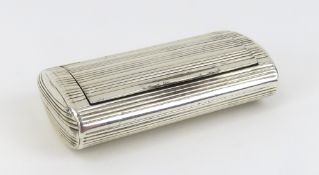A Georgian round silver box