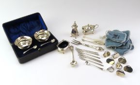A collection of UK and foreign silver and silver plate